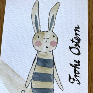 hand-painted greeting cards, postcard size with envelope, 10.5 x 14.6 cm, Easter card image 2