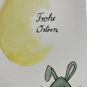 hand-painted greeting cards, postcard size with envelope, 10.5 x 14.6 cm, Easter card image 10