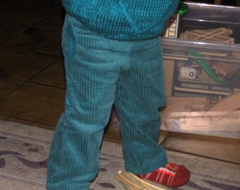 CORD PANTS Pantalón de pana estrecho, verde