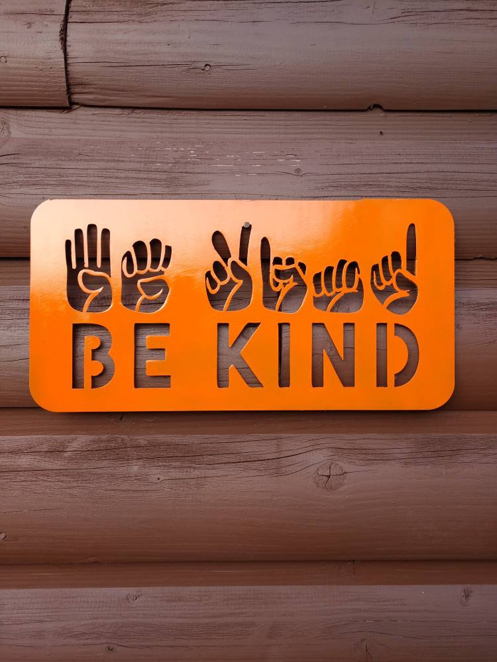 Be Kind Sign Sign Language Metal Sign Classroom Kids Room Etsy