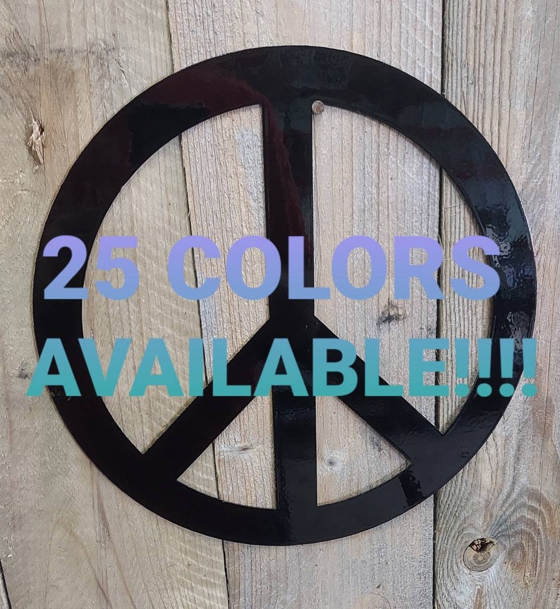 Metal Peace Sign Garden Decor Outdoor Peace Sign Peace Sign Etsy