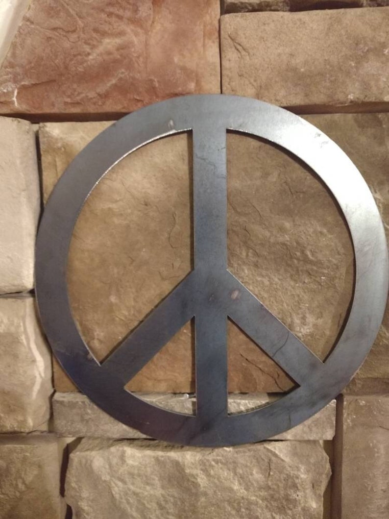 Metal Peace Sign Garden Decor Outdoor Peace Sign Peace Sign Etsy