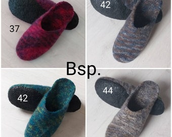 DICKE Filzpantoffeln in allen Größen/Farben auf Bestellung 》DICKE Slipper, Schlappen, Schluffen, Puschen, Filzschuhe, Filzpuschen, Unisex