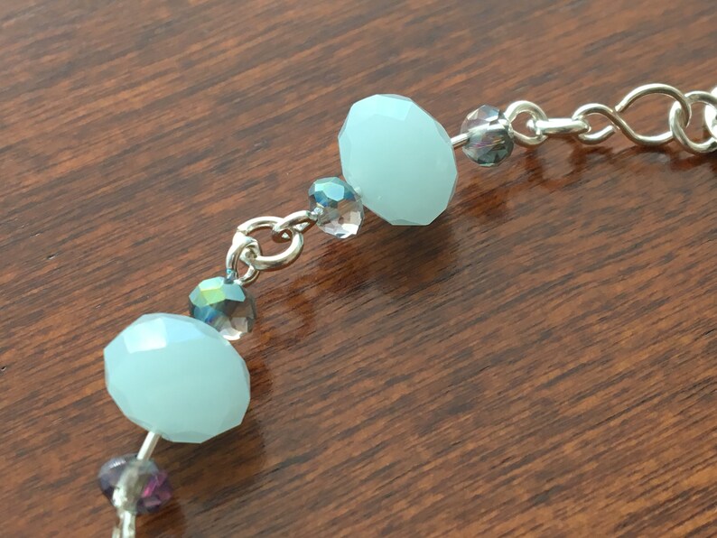 Long Seafoam Green Infinity Necklace