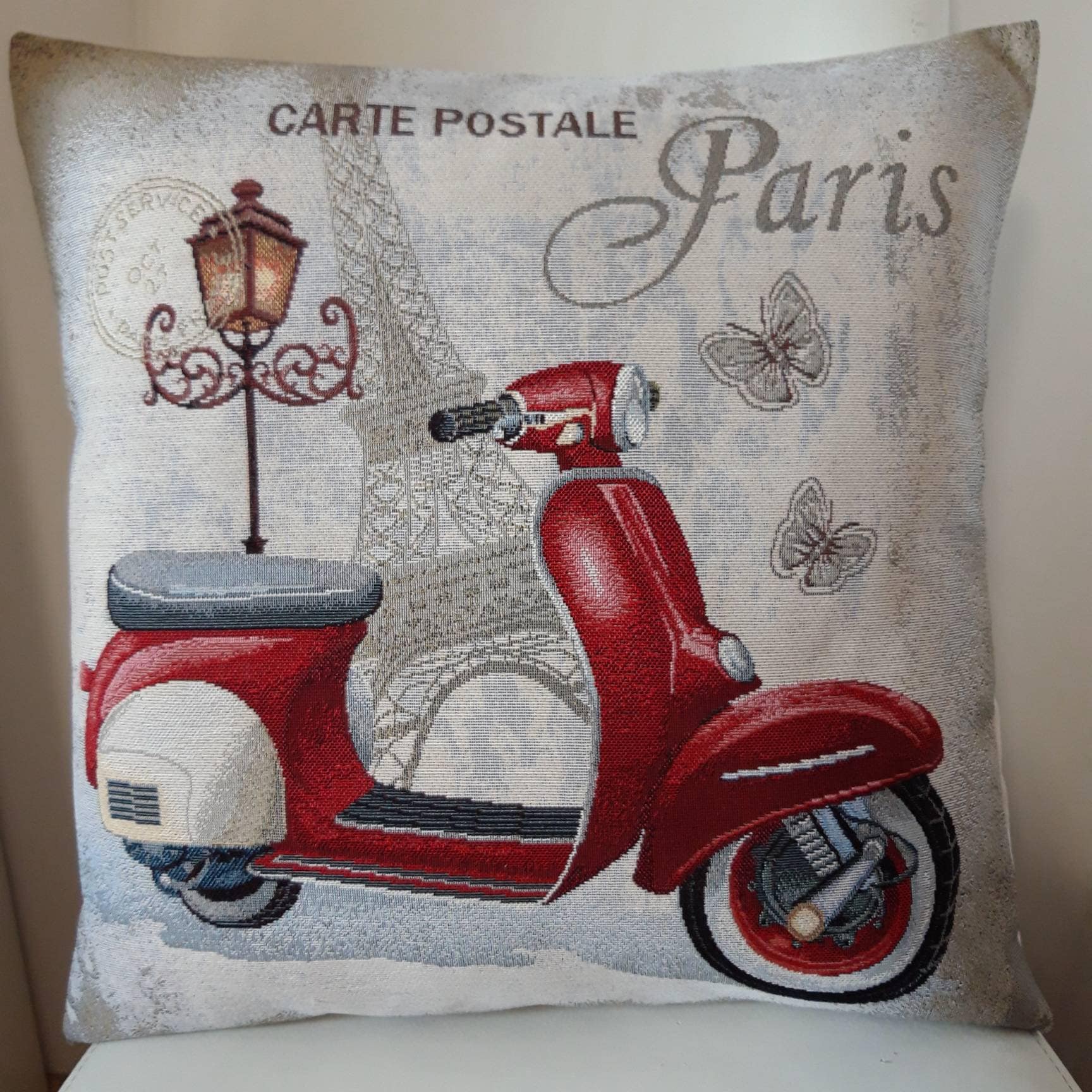 Housse de Coussin Tapisserie Crème Decor Parisien 45 X cm Deco d'intérieur Tendance - Déco Crémaillè