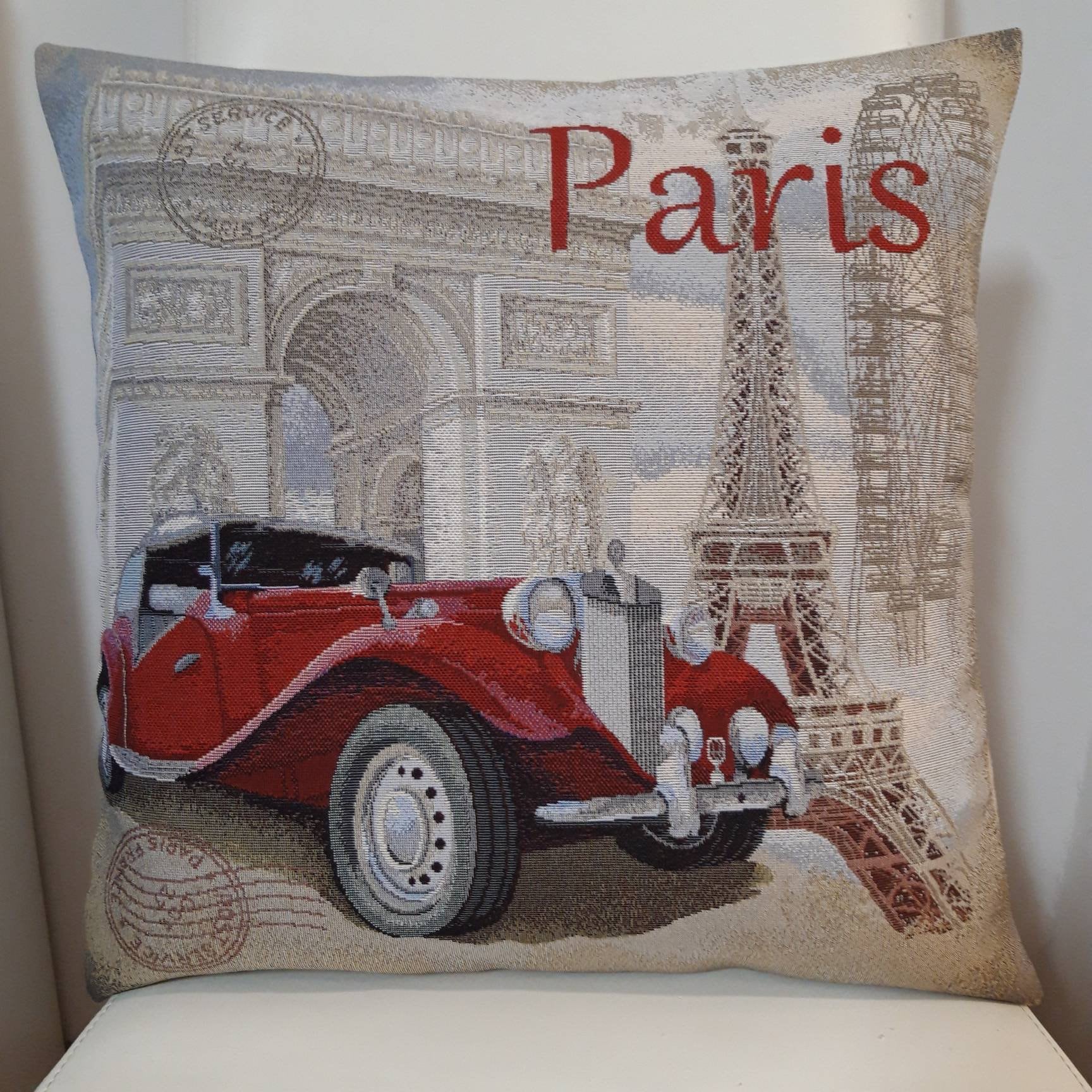 Housse de Coussin Tapisserie Crème Decor Parisien 45 X cm Deco d'intérieur Tendance - Déco Crémaillè