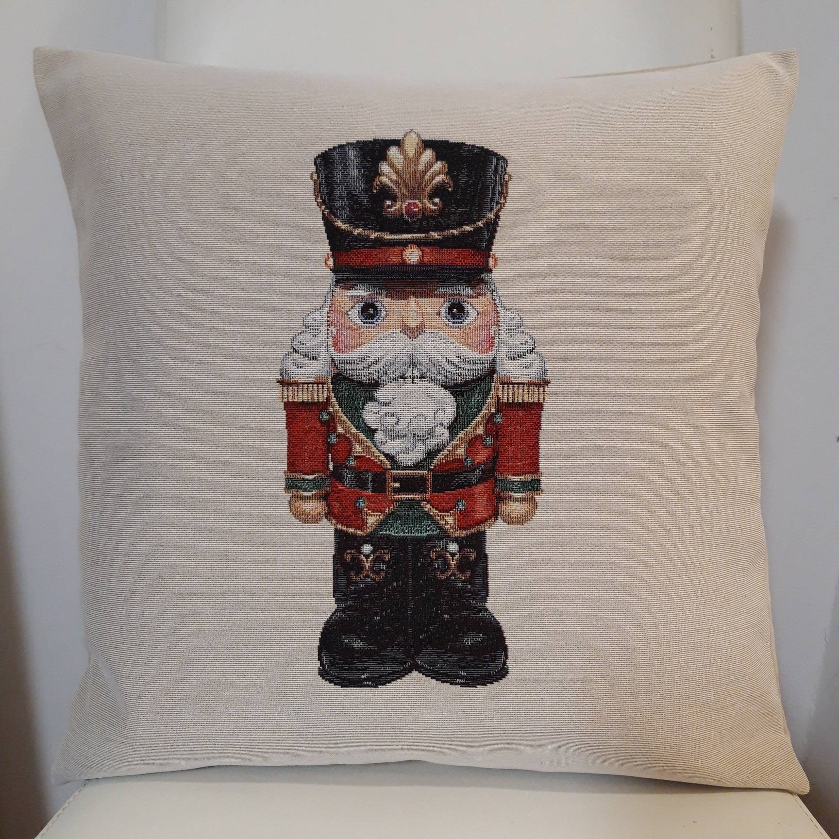 Housse de Coussin Tapisserie Jacquard Casse Noisette 45x45 cm Déco d'intérieur Tendance - Déco Créma