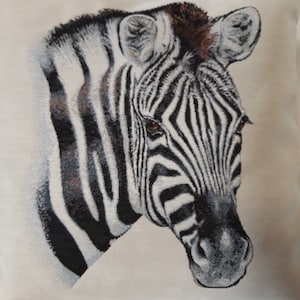 Cream jacquard tapestry cushion cover with zebra pattern. Trendy interior design - decorative cushion - Christmas gift - birthday