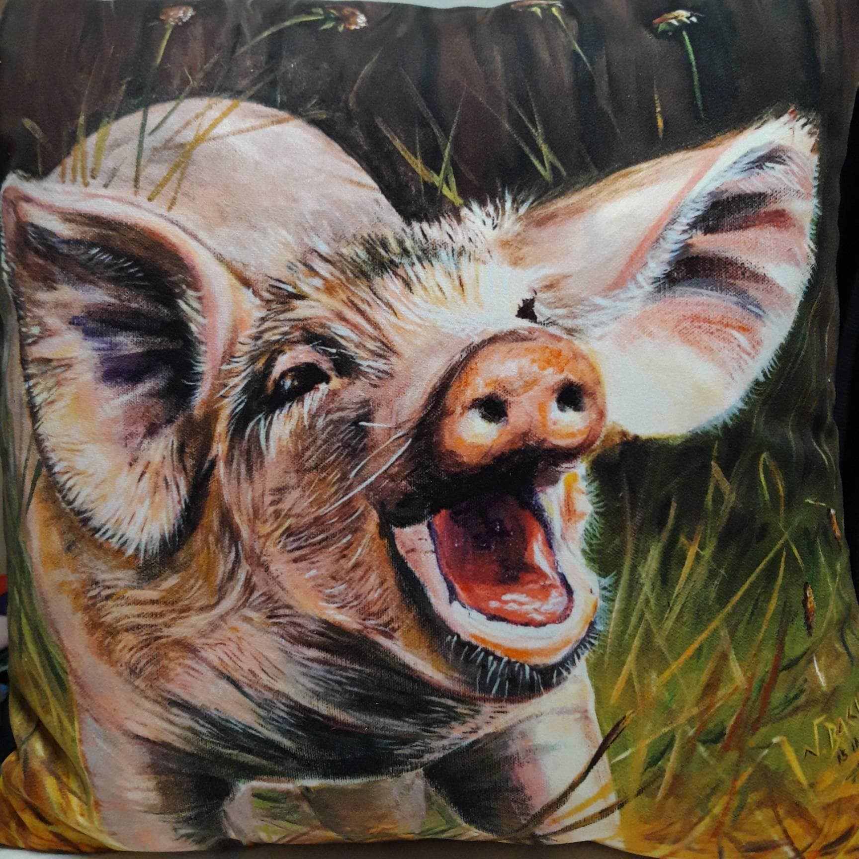 Housse de Coussin Panneau Velours Cochon 45 X cm. Deco d'intérieur Tendance - Déco Crémaillère Anniv