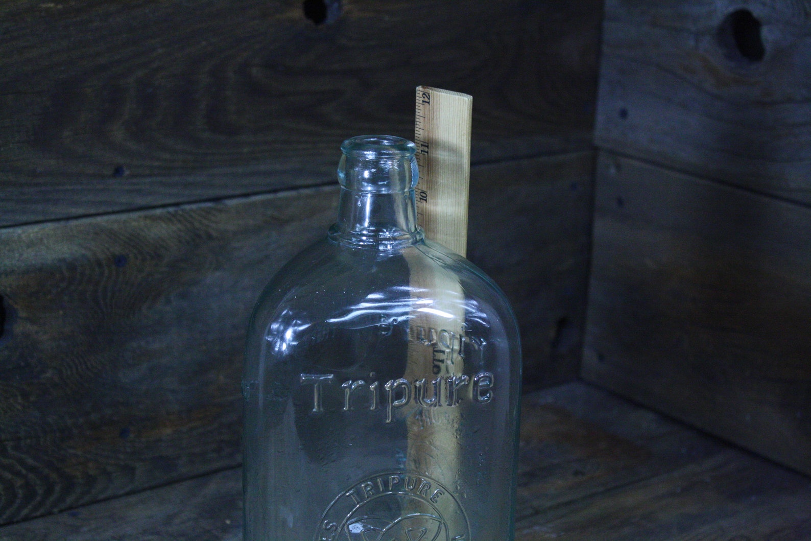 Vintage rare Tripure spring water bottle triangular aqua green Etsy