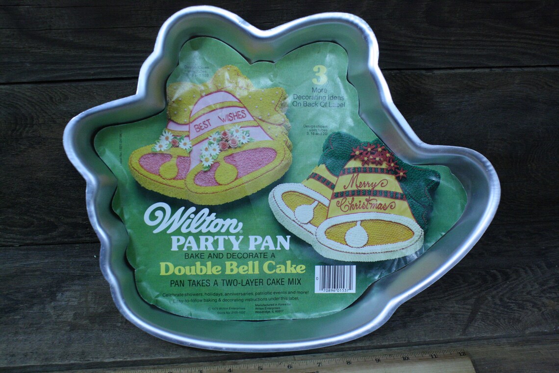 WILTON Vintage Double Bells Cake Pan with instructions Etsy