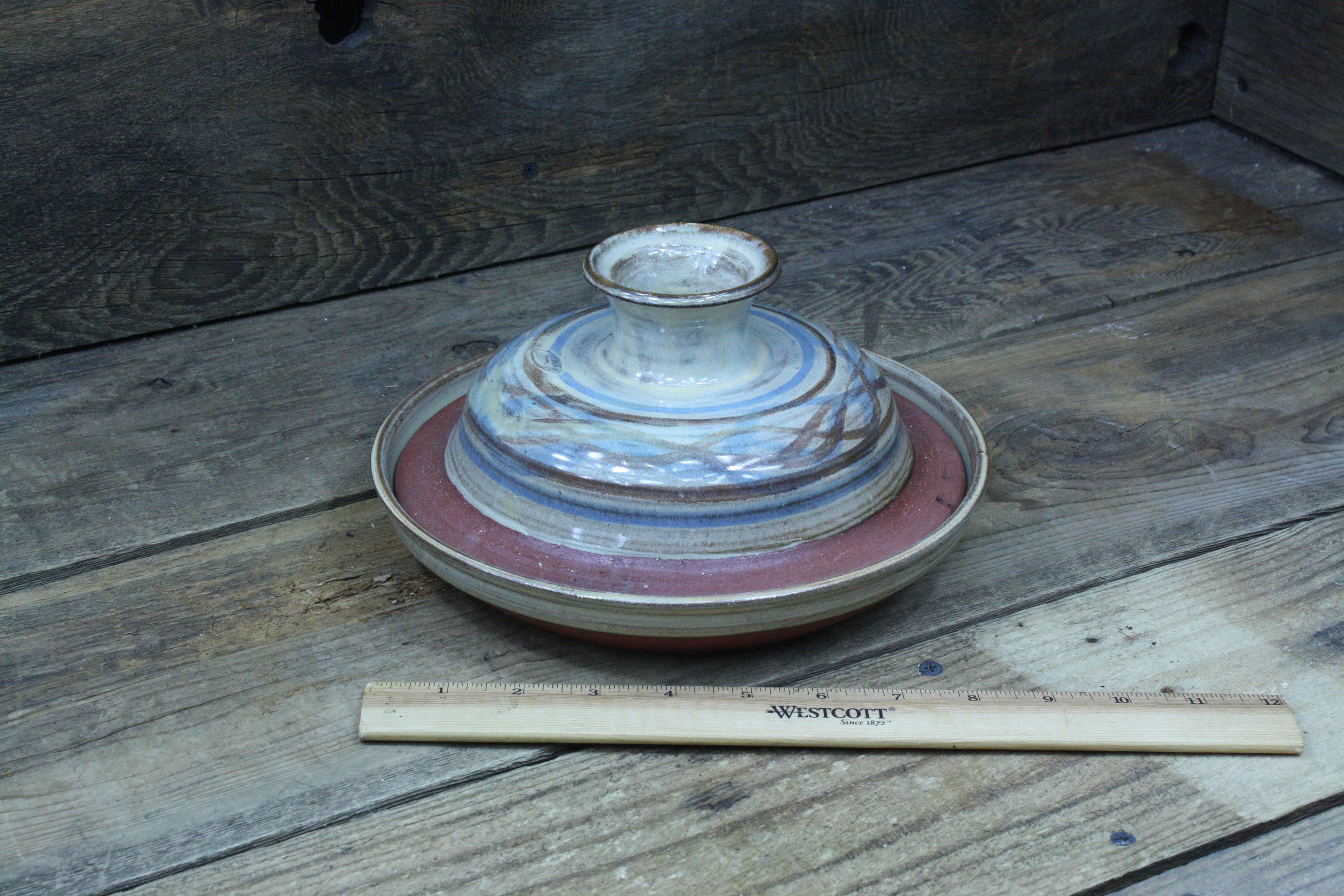 Pottery butter dish with lid and handle Ceramic butter dish Etsy