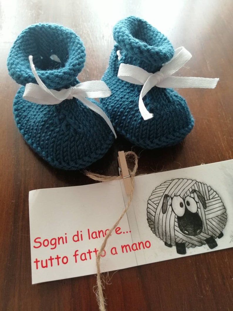 Scarpine baby in wool merinosmerinos baby bootie