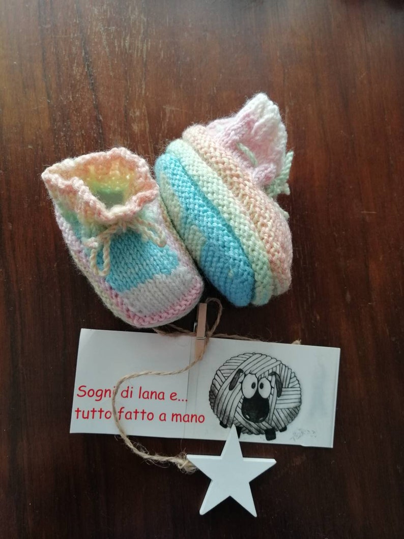 Scarpine baby in wool merinosmerinos baby bootie