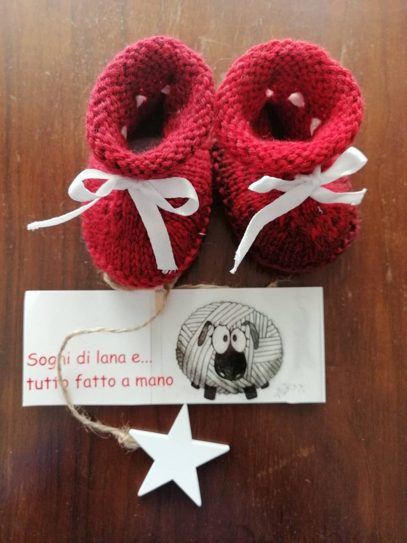 Scarpine baby in wool merinosmerinos baby bootie