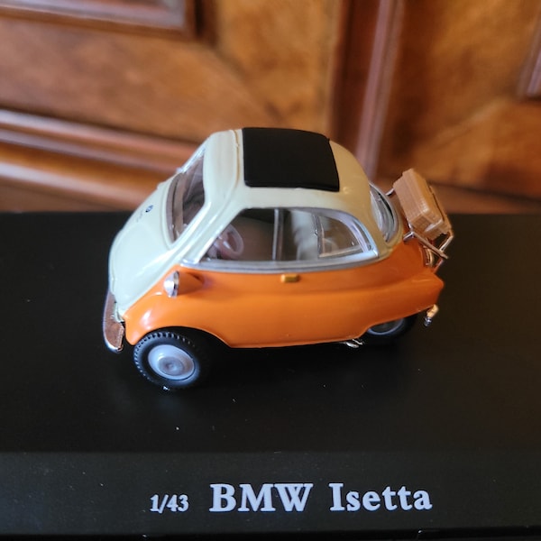 BMW Isetta 1/43 Modellauto , Sammlerstück, Blechspielzeug , Vintage