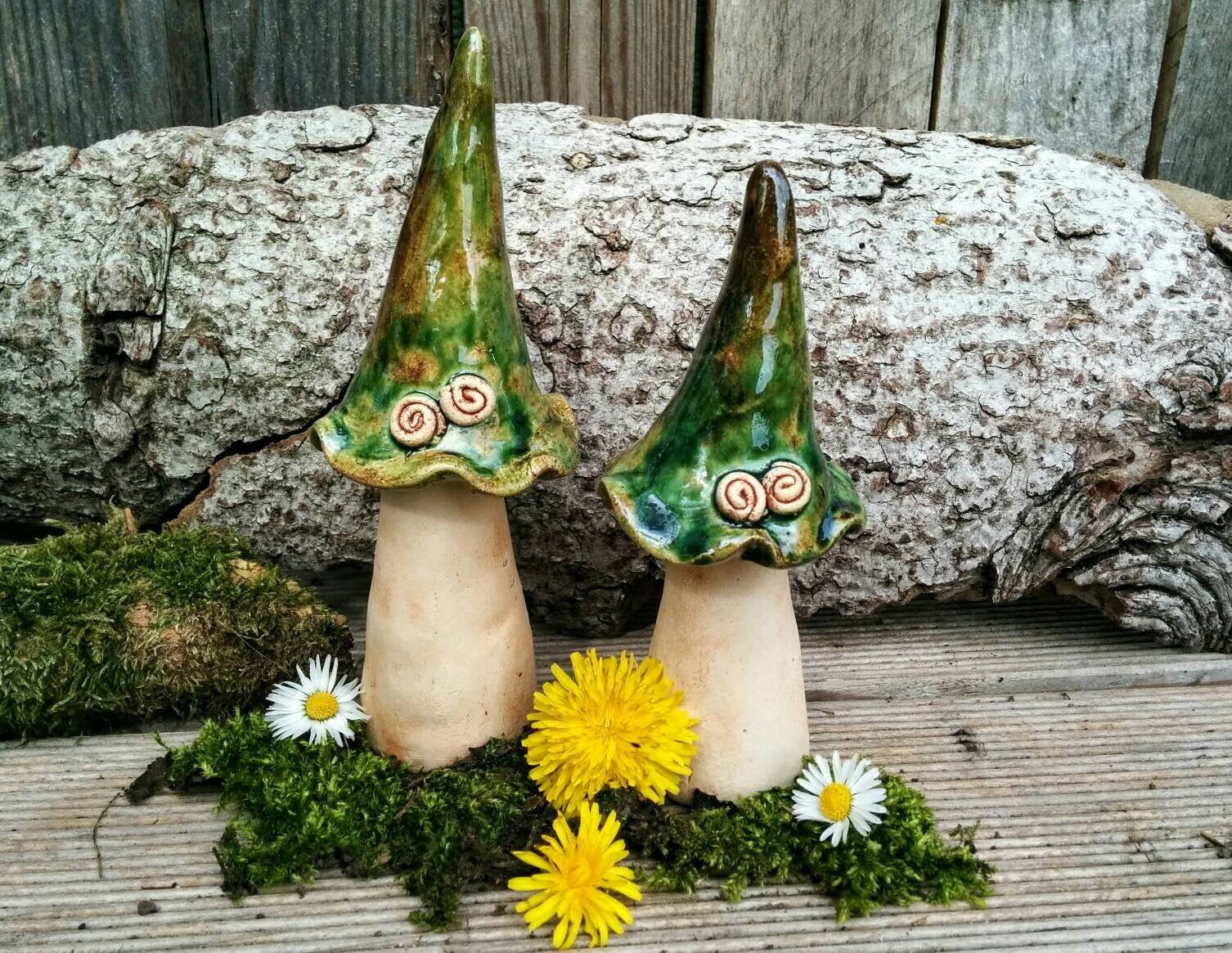 Keramik Pilze Dekopilze Gartendekoration getöpfert Etsy