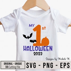 My First Halloween SVG, 1st Halloween Cricut Cut File, PNG, Commercial Use, Baby clipart, Digital Download, Baby 1st Halloween, Pumpkin SVG