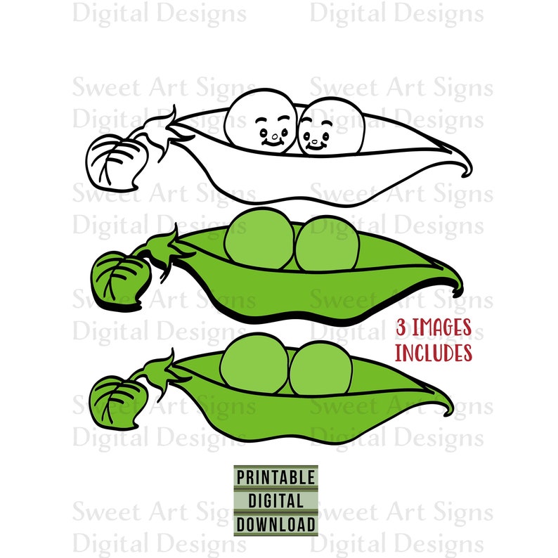 Two Peas in A Pod SVG, Cricut Cut File, Twins Bundle, Commercial Use