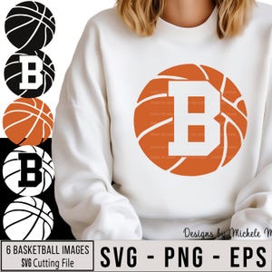 Basketball SVG: Monogram B Sports Clipart (Digital Download)
