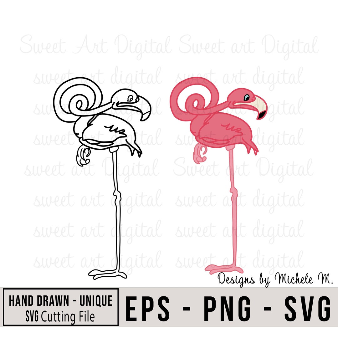 Flamingo SVG Cricut Cut File Commercial Use Flamingo - Etsy