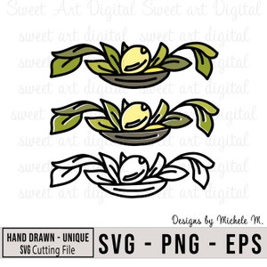 Hand-Drawn Lemon Plant SVG: Lemon Bowl Clipart (Digital Download)