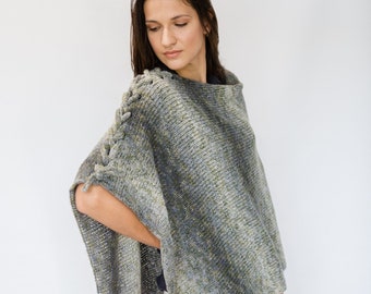 Handmade mohair poncho, perfect gift, warm poncho, mohair blanket, wrap