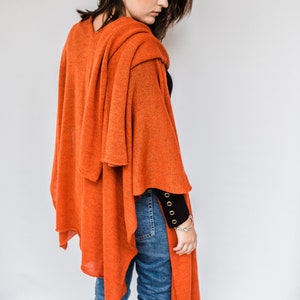 oversize poncho, woolen cape poncho shawls open knitted poncho image 2