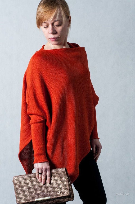 Poncho trui met mouwen hotsell