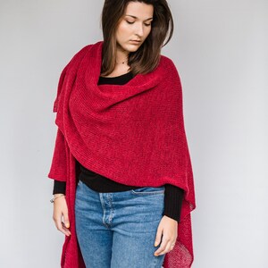 oversize poncho, woolen cape poncho shawls open knitted poncho image 8