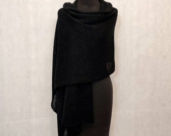 Handmade long wide winter scarf