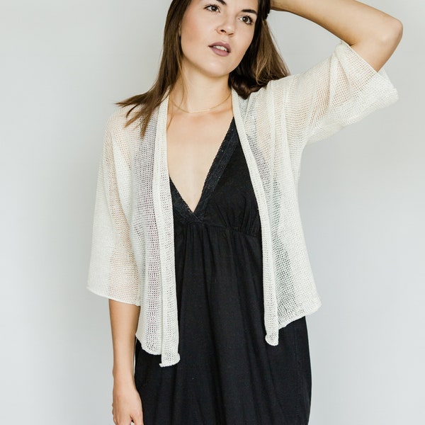 linen blouse, linen knitwear, linen mist cape for the summer, linen cardigan