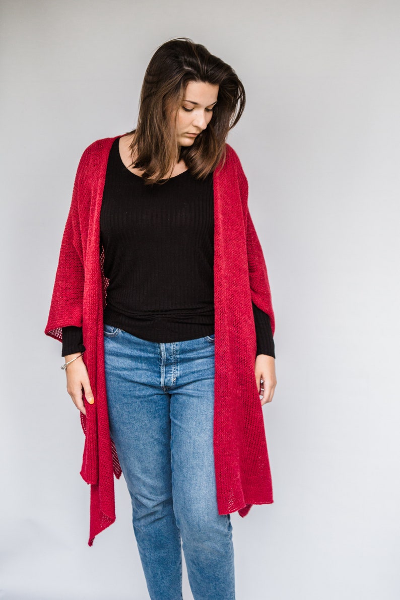 oversize poncho, woolen cape poncho shawls open knitted poncho image 9