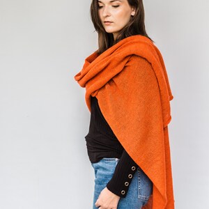 oversize poncho, woolen cape poncho shawls open knitted poncho image 3