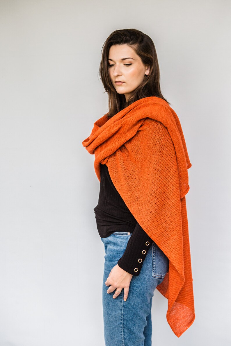 oversize poncho, woolen cape poncho shawls open knitted poncho image 3