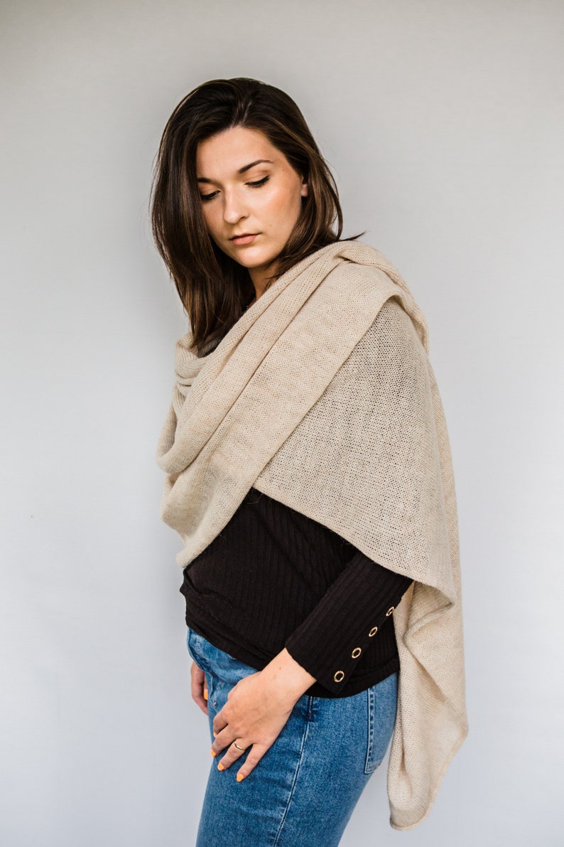 oversize poncho, woolen cape poncho shawls open knitted poncho image 10