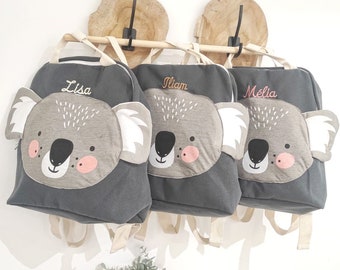 Personalized Koko Pastel backpack / Koala bag / School bag with first name / customizable schoolbag / Child gift Kindergarten 3-4-5-6 years old