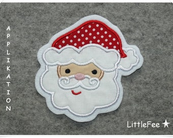 ag82 Weihnachtsmann Aufnäher Bügelbild Patch Santa Claus Weihnachten Kinder DIY