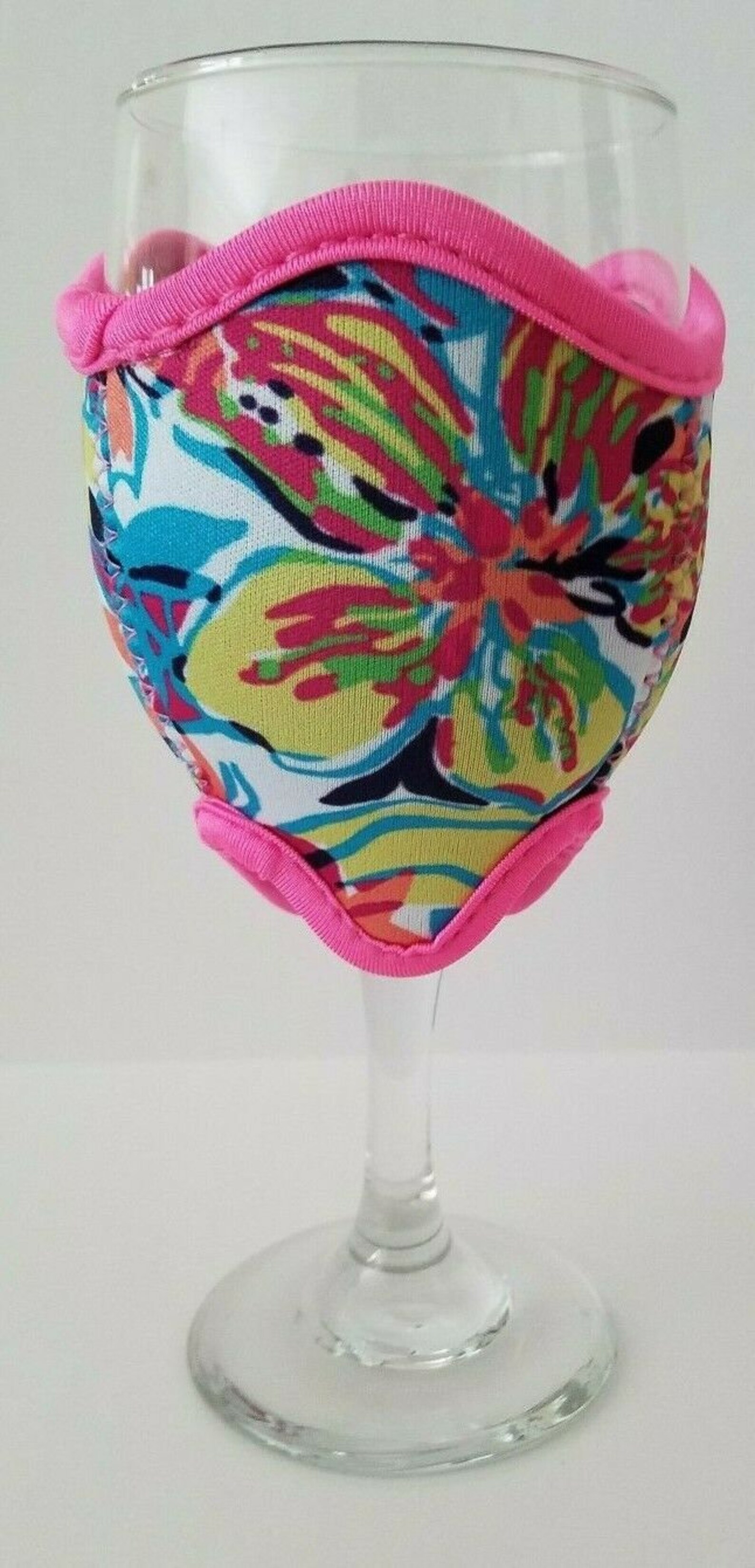 LILLY inspired Wine Glass KoozieSet of 4/ Wine Coozie/ Wine Etsy