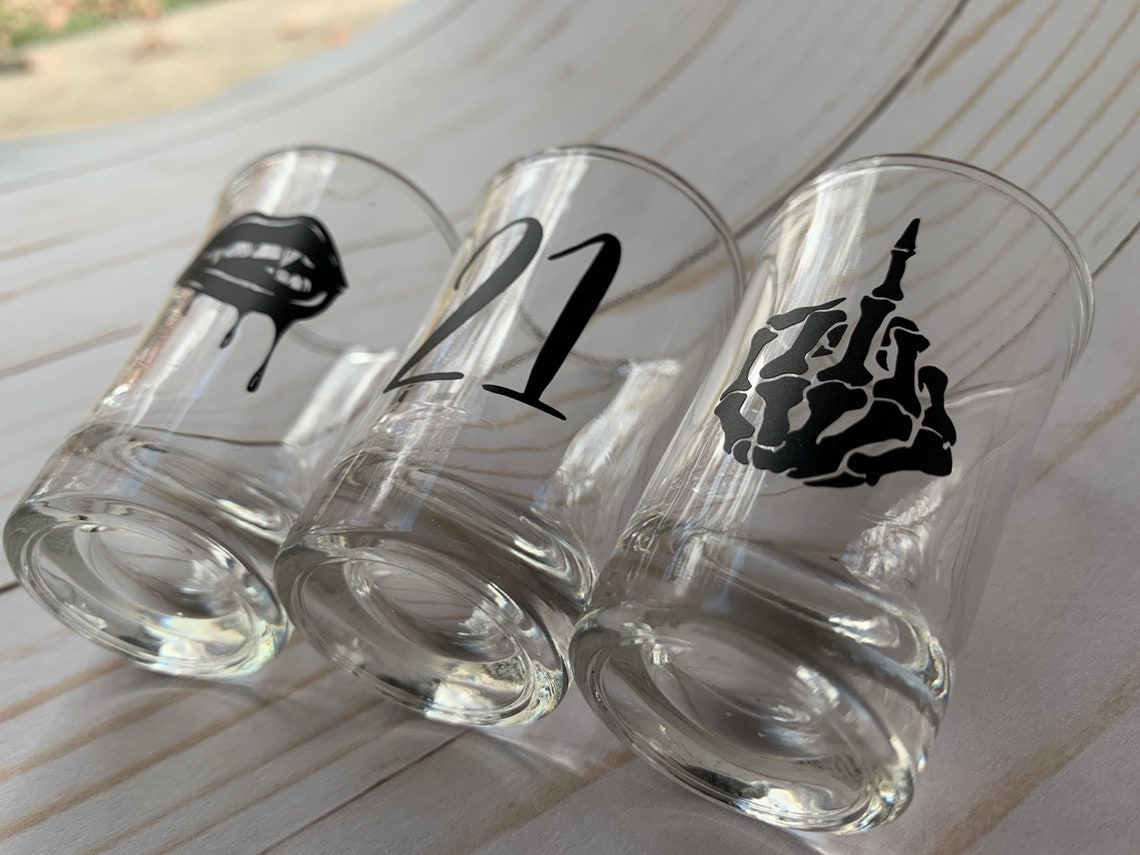 Cute Shot Glasses 21st Birthday Shot Glass Set Shot Glass Birthday Shot