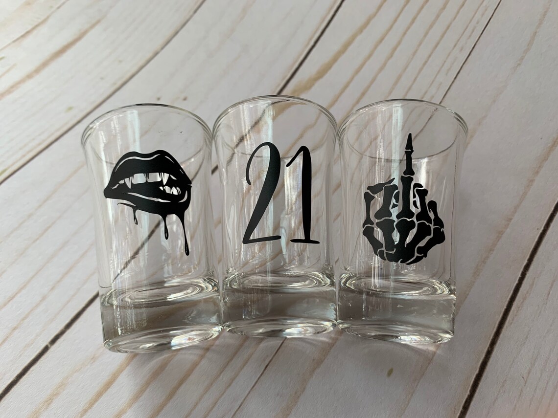 Cute Shot Glasses 21st Birthday Shot Glass Set Shot Glass Birthday Shot