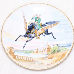 Vintage Collectible Haviland Limoges Le Cheval Magique Liliane Tellier Plate