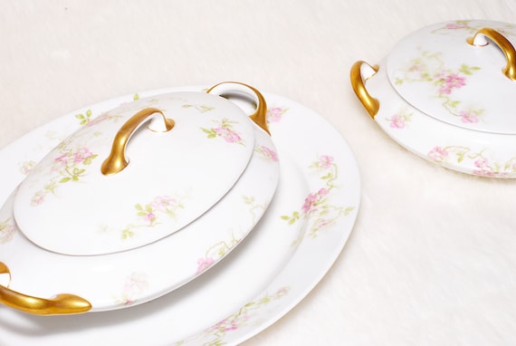 Antique Collectible Old Abbey Limoges France Serving Set 1 Platter