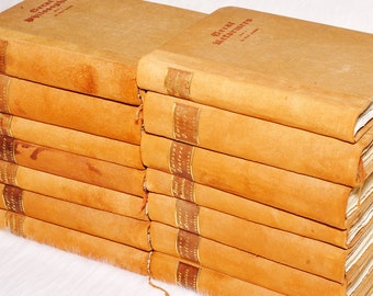Antique Elbert Hubbard Little Journeys Book Set (14 Volumes)