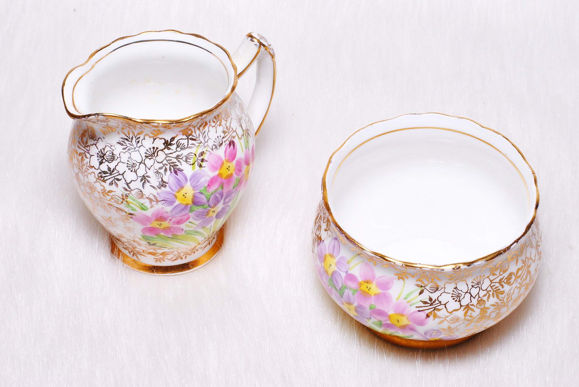 英 アンティーク シュガーボウル クリーマー T.F. & S. Phoenix Vintage Collectible TF&S Limited Phoenix Bone China England