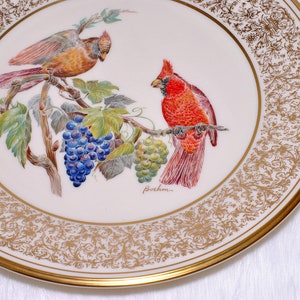 Vintage Collectible Lenox 1976 Birds Cardinal Boehm Design Decor Plate