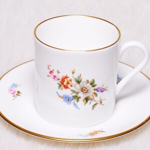Vintage Collectible Royal Worcester Danbury Mint Floral Demitasse Cup Saucer Set