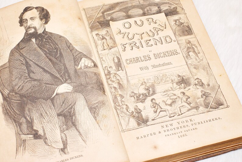 Antique Collectible Our Mutual Friend Charles Dickens With