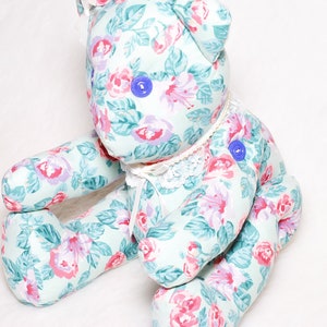 Vintage Collectible Victorian Style Floral Teddy Bear