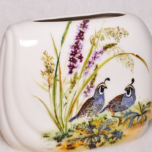 Vintage Collectible California Quail Designed by Magie Japan Toyo Vase
